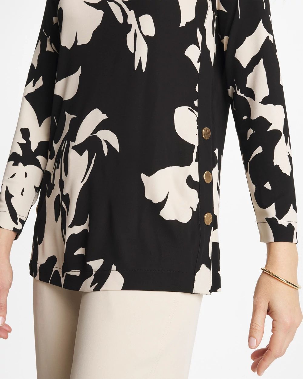 Blossom Matte Jersey Button Tunic | Chico's